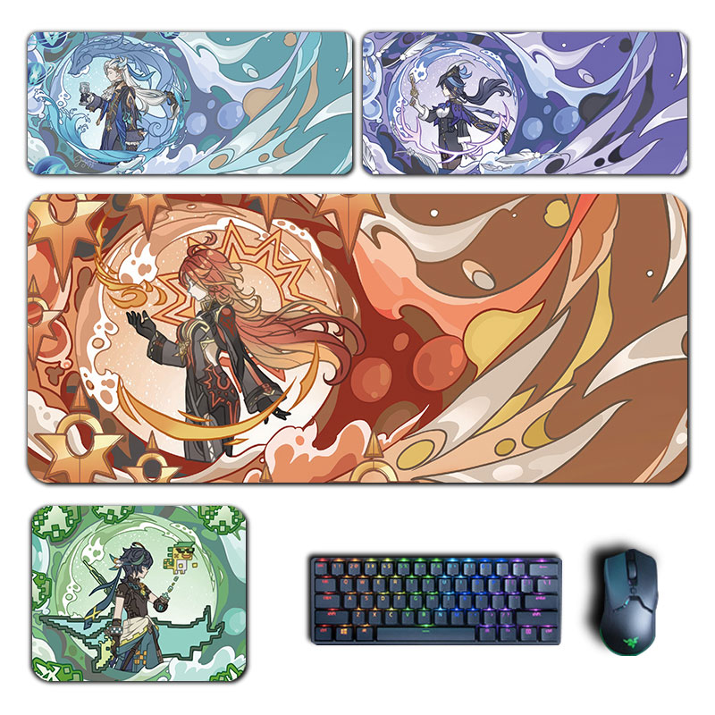 Gaming Accessories For Desk - Anime Genshin Impact Mouse Pad Hu