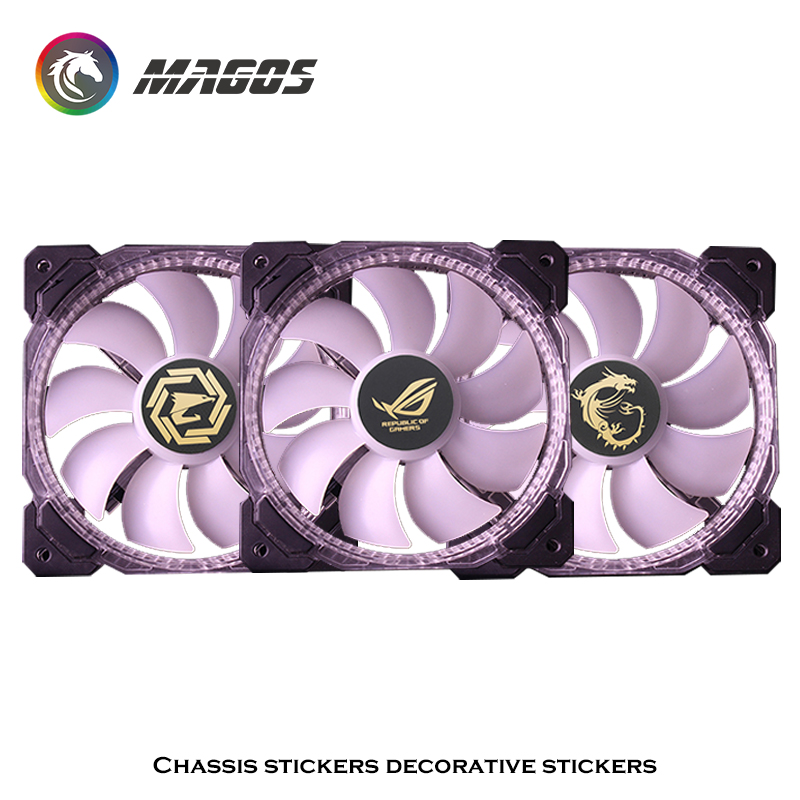 Computer Case Fan Metal Sticke - Gaming Accessories Decor review and price