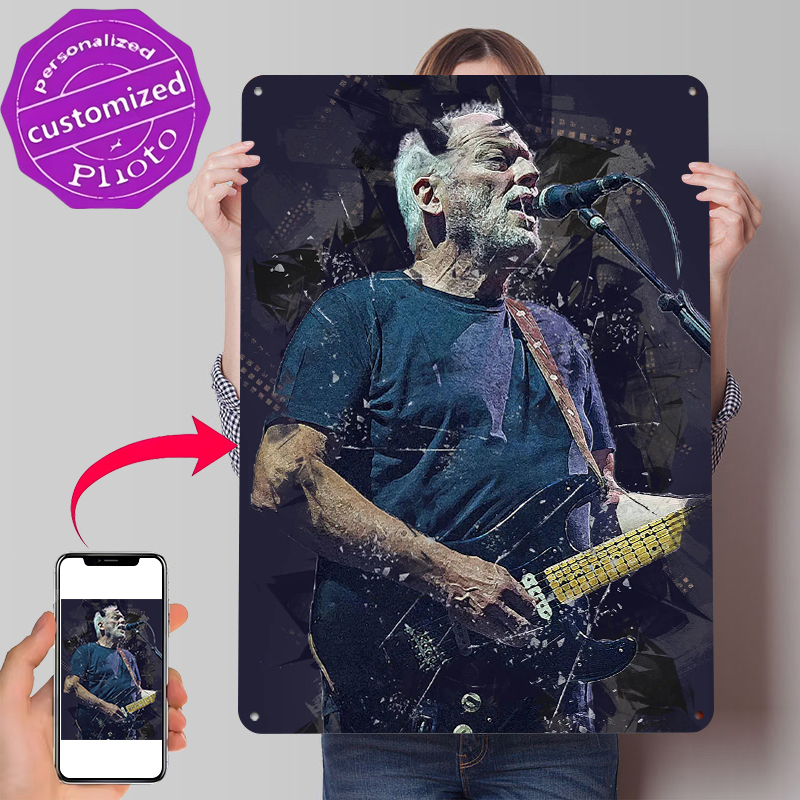 David Gilmour Metal Poster Cus - Gaming Accessories Retro review and price