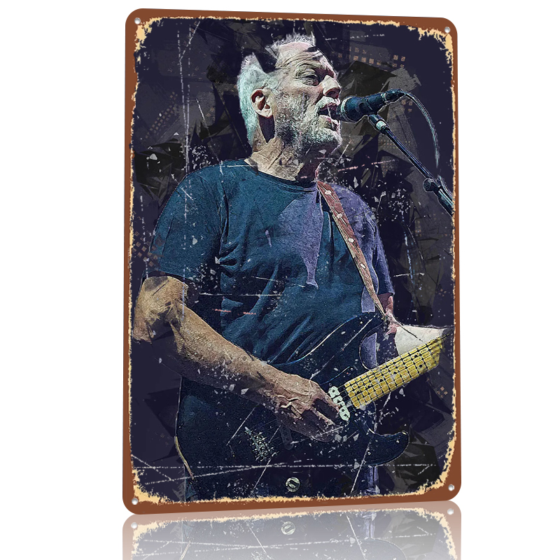 David Gilmour Metal Poster Cus - Gaming Accessories Retro review and price