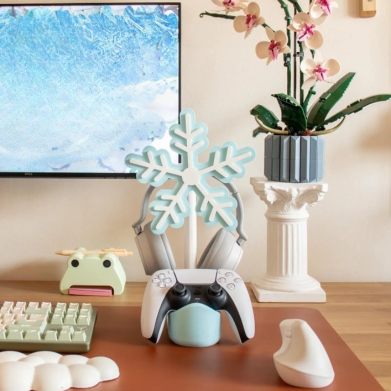 Snowflake Headphone Stand 3D P - Gaming Accessories To 3D Print review and price