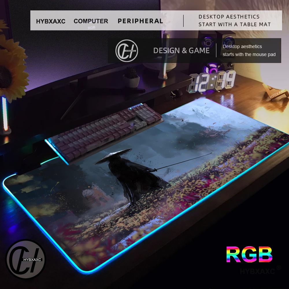 RGB Samurai Warrior Mouse Pad  - Gaming Accessories Companies review and price