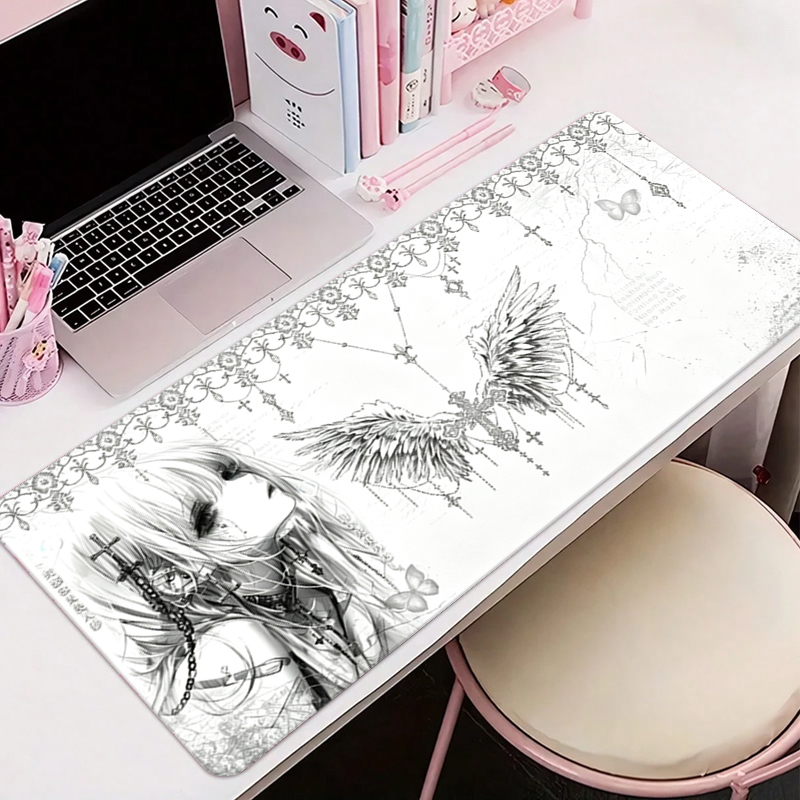 Leather Mousepad Black White A - Gaming Accessories For Desk review and price