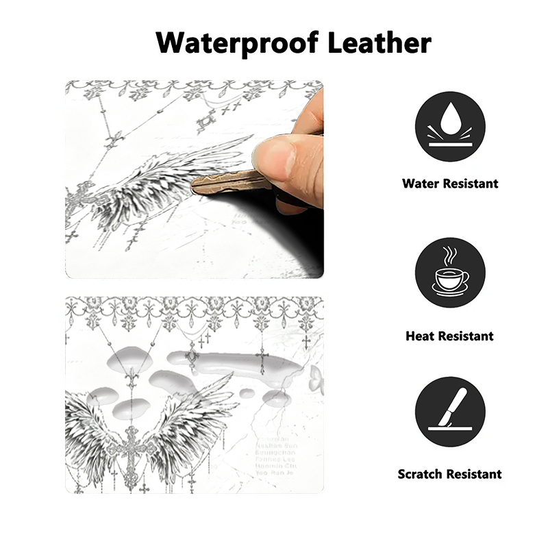Leather Mousepad Black White A - Gaming Accessories For Desk review and price