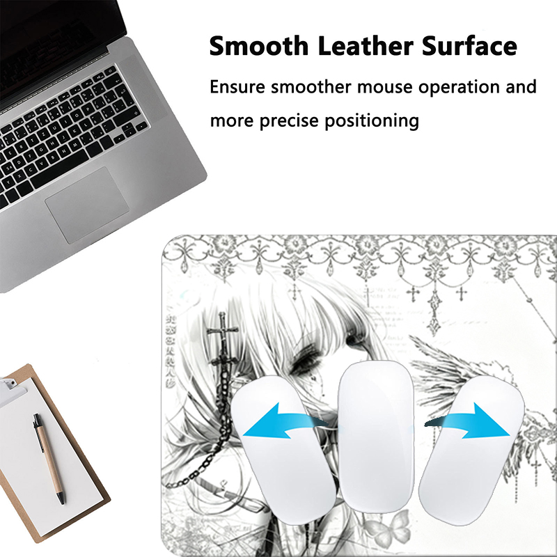 Leather Mousepad Black White A - Gaming Accessories For Desk review and price